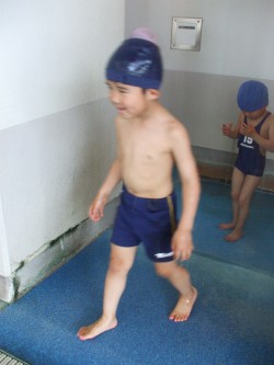 シャワーをあびて