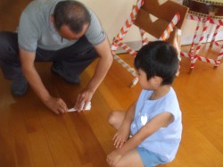 折り方を教えてもらいました