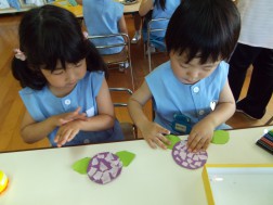 葉っぱをつけて・・・