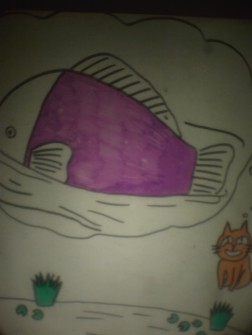 小さな魚を見つけて、せっせとお世話をするのですが・・・