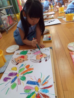 みんな、絵の具は大好き❤