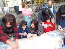 パピー　もちつきに参加④
