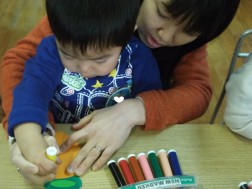パピー　お母さんと一緒に書きました