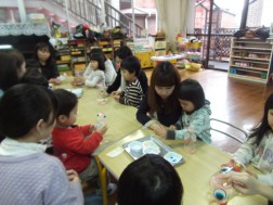 パピー　目玉シール等貼って・・・