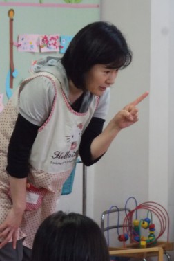 パピー　のりの付け方を教えてもらいました