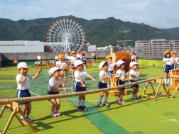 屋上での練習③