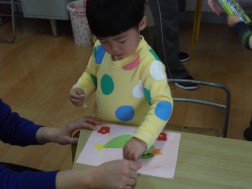 パピー　製作「梅とうぐいす」⑤