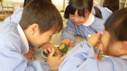 「わぁ～、においがする！」
