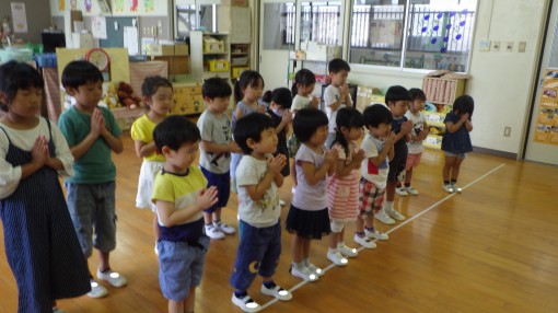 １１時２分に黙とうをしました