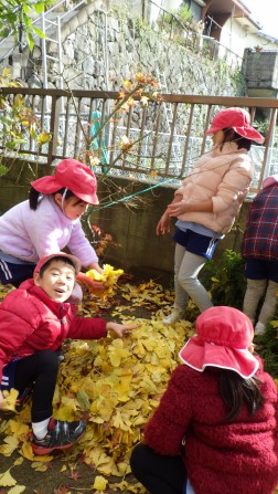 「焼いもができるね」