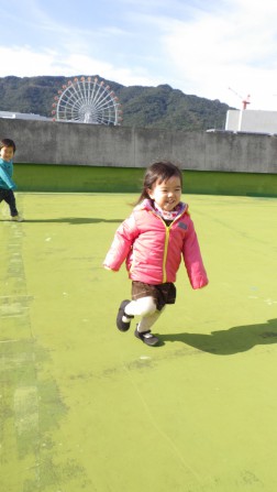 パピー　屋上で遊びました①