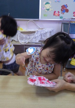 ﾊﾟﾋﾟｰ　イチゴのかき氷が完成②