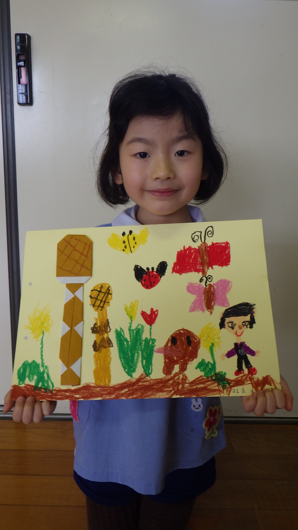 ルンビニー幼稚園 折紙製作 つくし うれしいお手紙