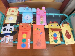 千歳飴のおみやげ、袋は手作りです